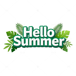 清新夏日热带风情艺术字