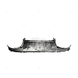 水墨古风建筑山水画