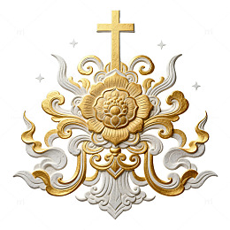 金色宗教花纹装饰图案