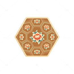 传统花纹六边形图案设计