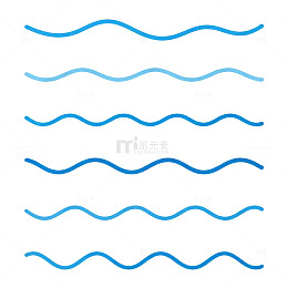 简约波浪线条艺术图案