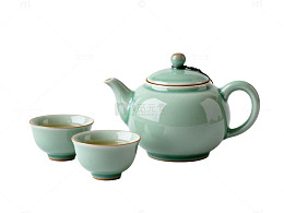 青瓷茶具简约风格图片