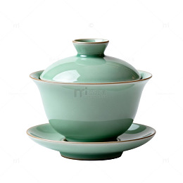 青瓷盖碗茶具