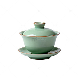 青瓷盖碗茶具