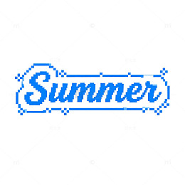 像素风夏日英文字体设计素材