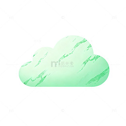 绿色云彩图标设计素材