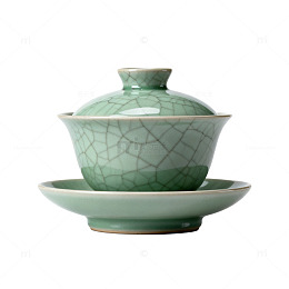 青瓷盖碗茶具