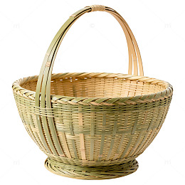 竹编手提篮工艺品