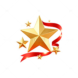 金色星形庆祝图案