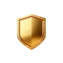 金盾徽章奢华装饰图案设计元素