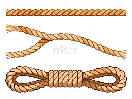 绳子插画素材