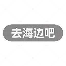 简约风去海边按钮图标