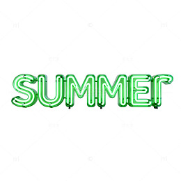 霓虹绿夏日主题艺术字设计