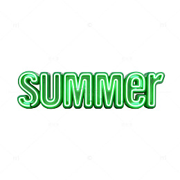 霓虹绿夏日主题艺术字设计素材