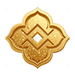 金色华丽花纹装饰图案