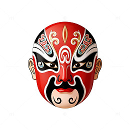 京剧脸谱艺术图案矢量素材
