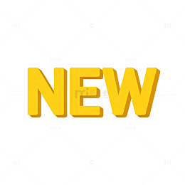 黄色NEW字简约设计素材
