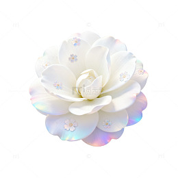 梦幻白玫瑰花插画素材
