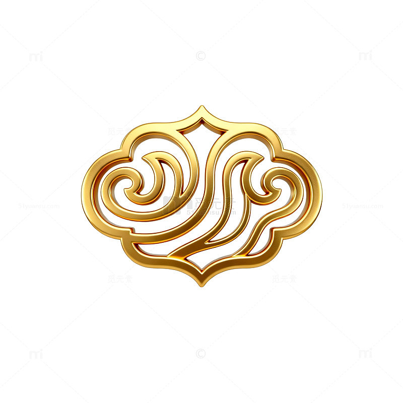 华丽金色花纹装饰图案