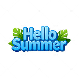 夏日清爽叶子图案设计元素