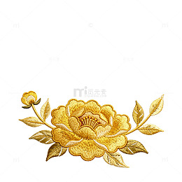 金色花卉信封设计素材