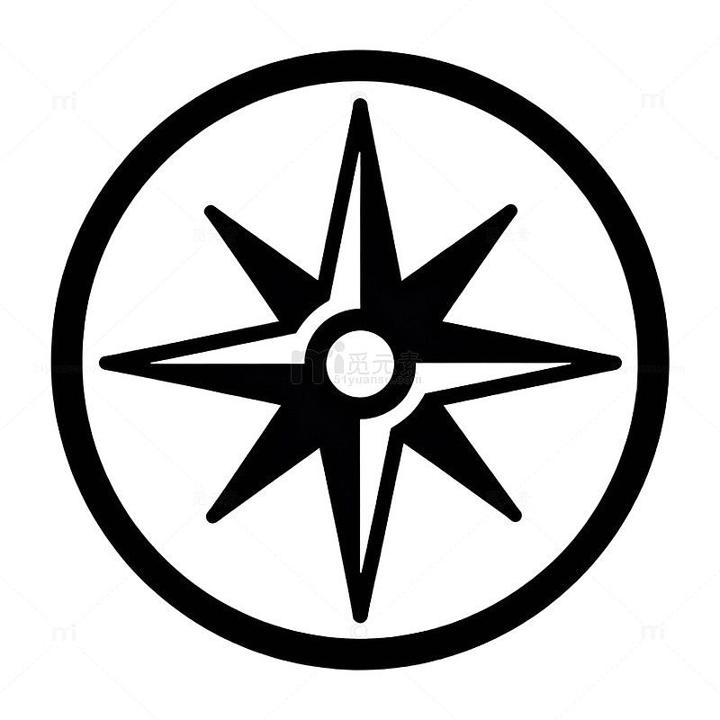简约指南针图标设计元素