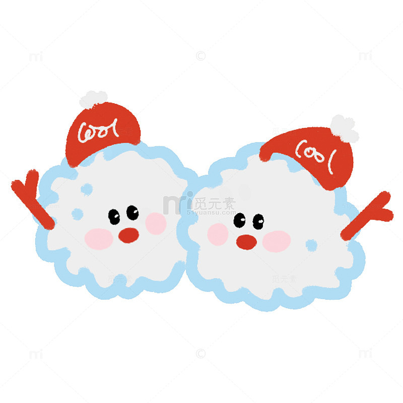可爱卡通雪人形象表情包