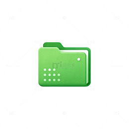 绿色文件夹图标设计元素