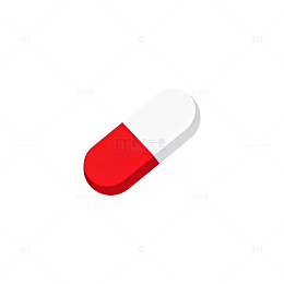 简约红白胶囊图标设计