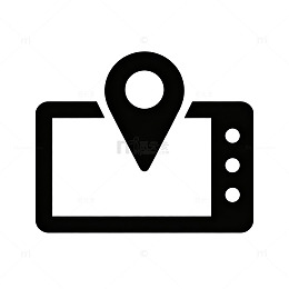 黑白定位图标设计元素