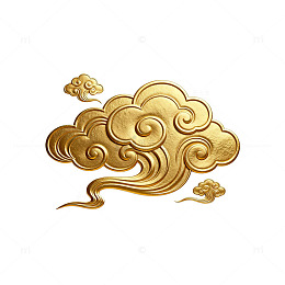 金色祥云图案装饰素材
