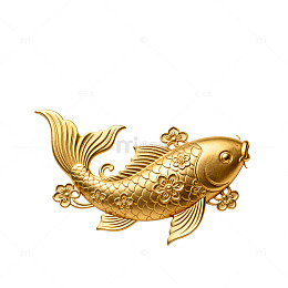 金色锦鲤装饰物