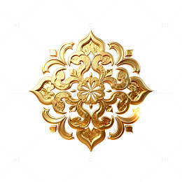 金色华丽花纹装饰图案