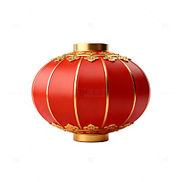 红金传统中国灯笼装饰元素
