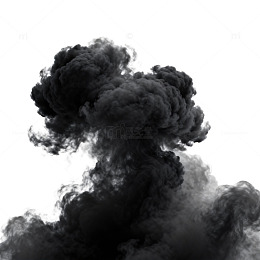 黑烟滚滚爆炸场景