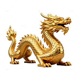 金色中国龙雕塑艺术品