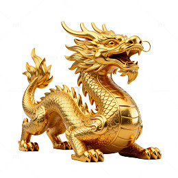 金色中国龙雕塑