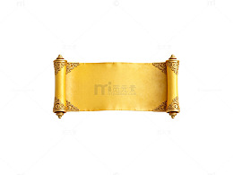 金碧辉煌卷轴装饰图案设计素材