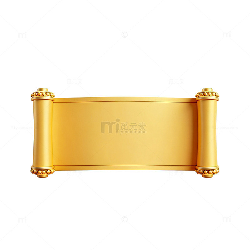 金卷古代卷轴设计元素