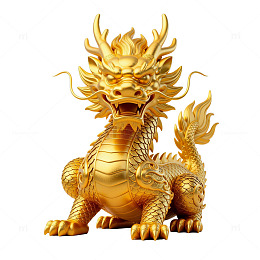 金色中国龙雕塑