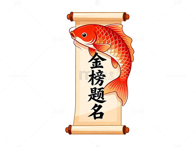 锦鲤卷轴金榜题名