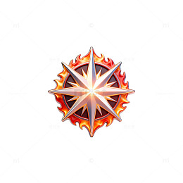 火焰星形装饰图案设计