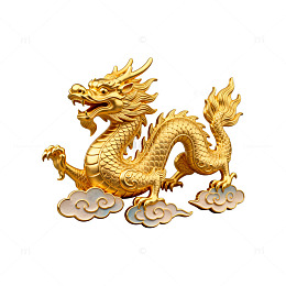 金色中国龙雕塑