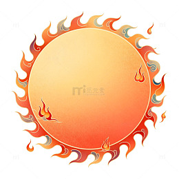 火焰太阳艺术图案