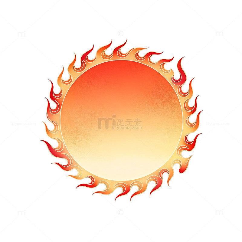 火焰太阳图案设计元素