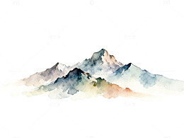 水彩山水风景画