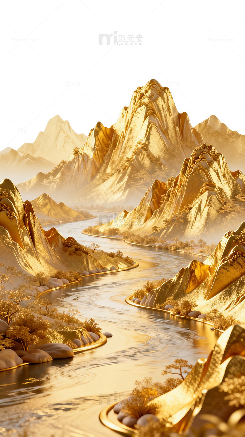 黄金山水梦幻景观
