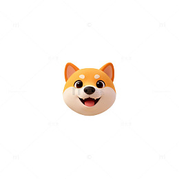 可爱柴犬头像设计元素