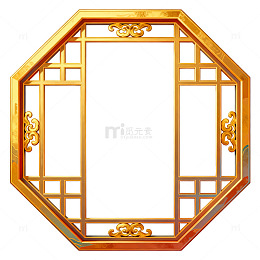 传统中式窗格装饰图案