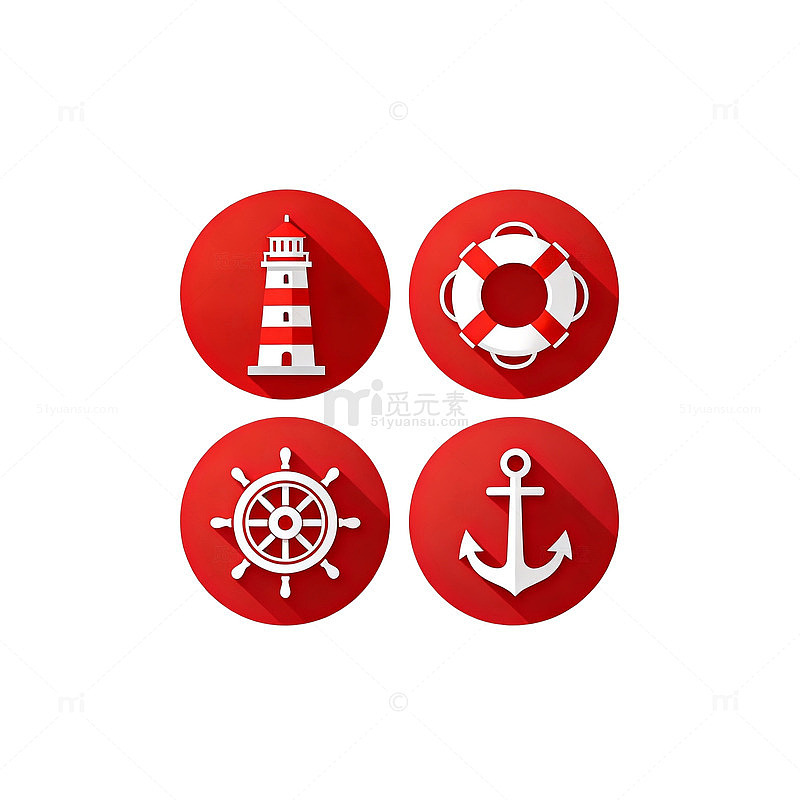 海洋元素图标设计矢量素材